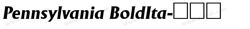 Pennsylvania BoldIta字体转换